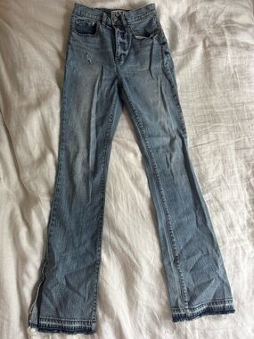 Light Wash Women's Flare Jeans - High-Rise Flared Denim